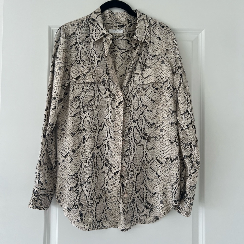 Equipment Silk Button Down Top